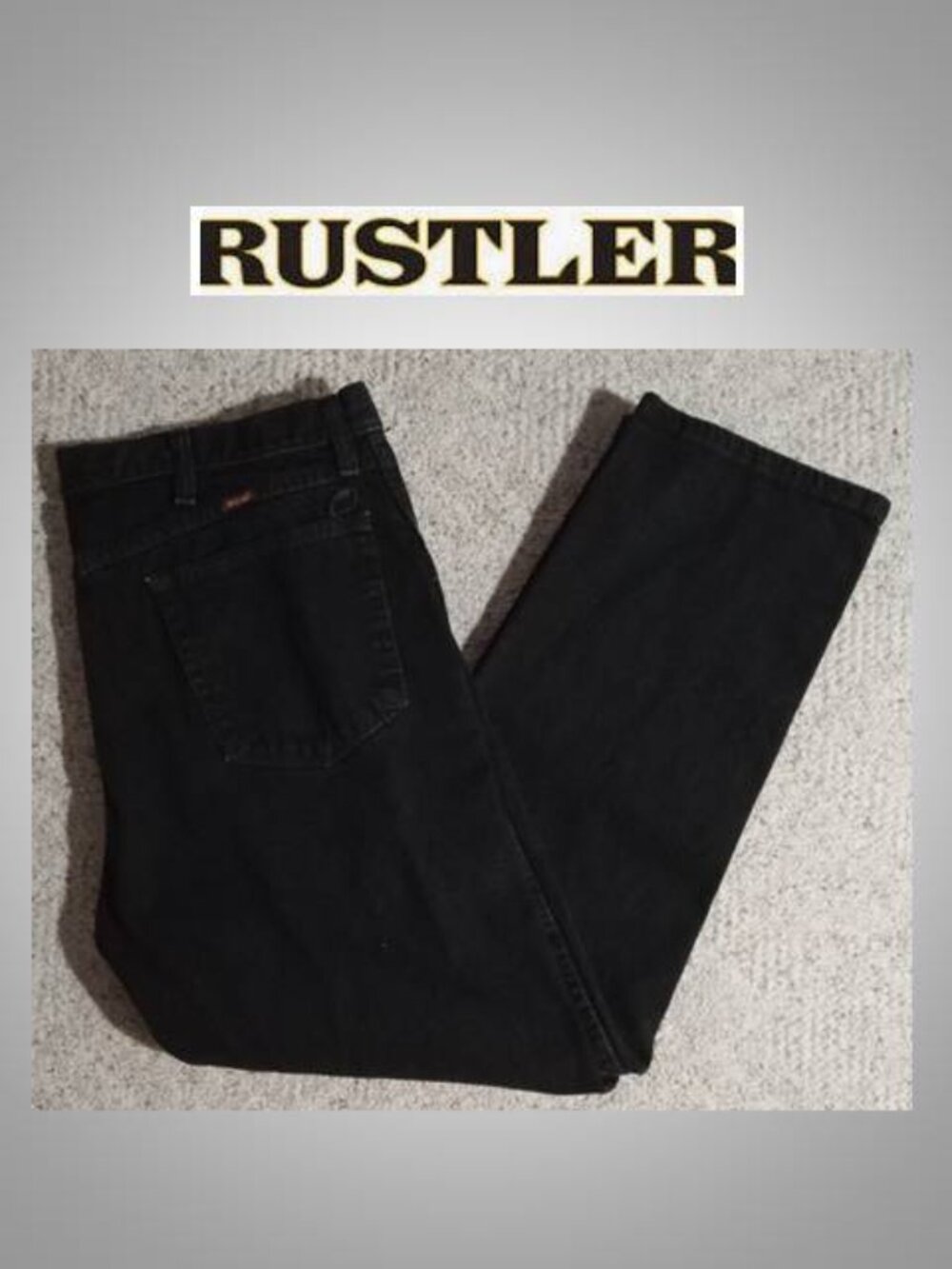 Rustler jeans by Wrangler men's size 38 30 black